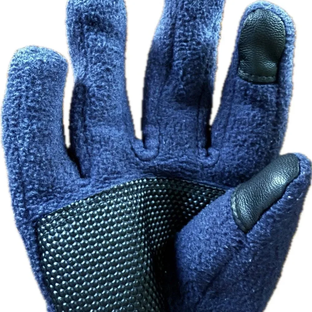 Gap Kids Navy Black Fleece Gloves Winter Snow Warm Kids Youth M/L Unisex